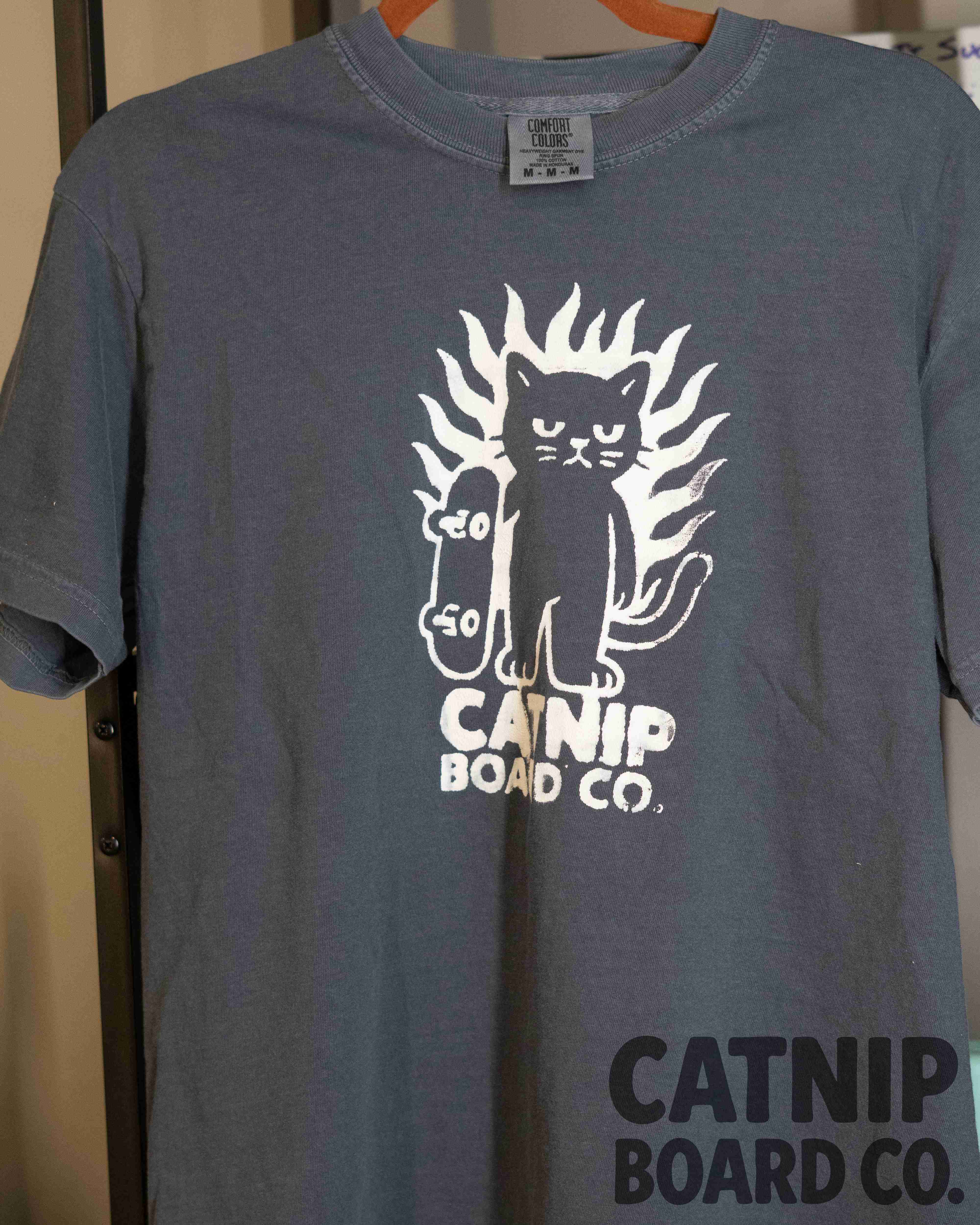 Catnip Cat Logo Tee - Blue